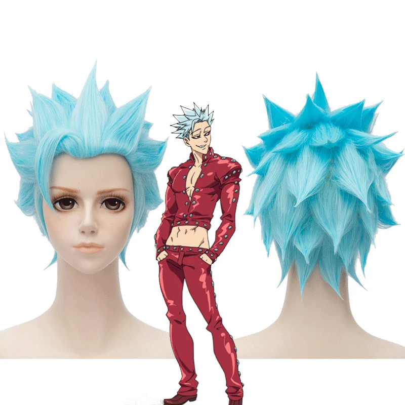 

The Seven Deadly Sins Ban Wigs Fox's Sin of Greed Heat Resistant Short Synthetic Hair Perucas Cosplay Wig +FREE Wig Cap