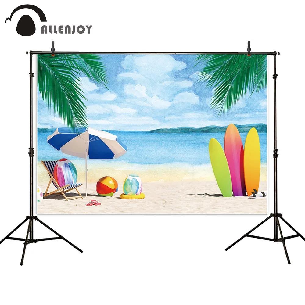 Allenjoy пляж фотографические фоны ручной рисованной морской волейбол доски для