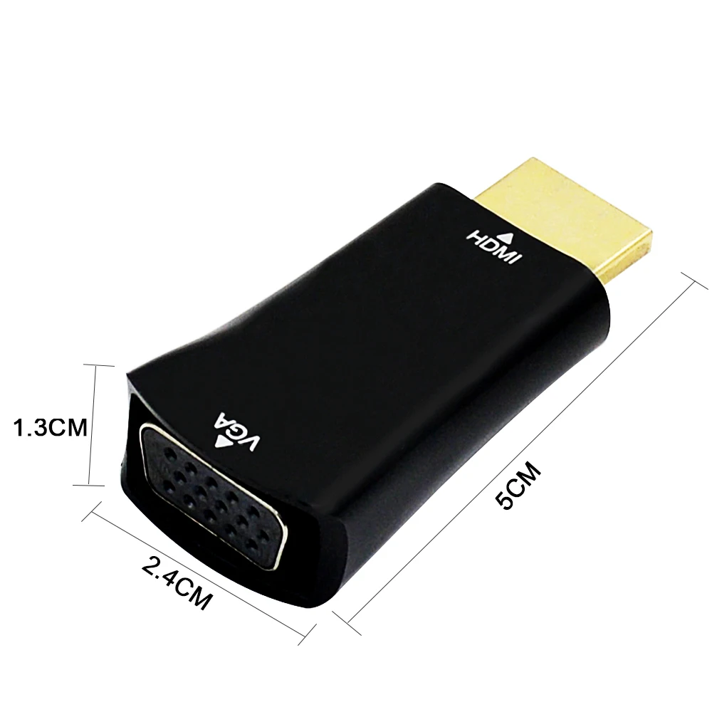 CHIPAL Mini HDMI к VGA адаптер/конвертер/кабель HDMI2VGA поддержка HD 1080P HDTV дисплей монитор для