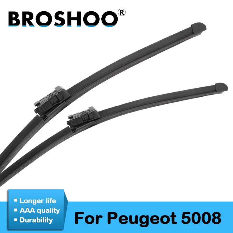 

BROSHOO Car Windscreen Wiper Blades For Peugeot 5008 32"&28"R, Fit Push Button Arm 2009 2010 2011 2012 2013 2014 2015 2016