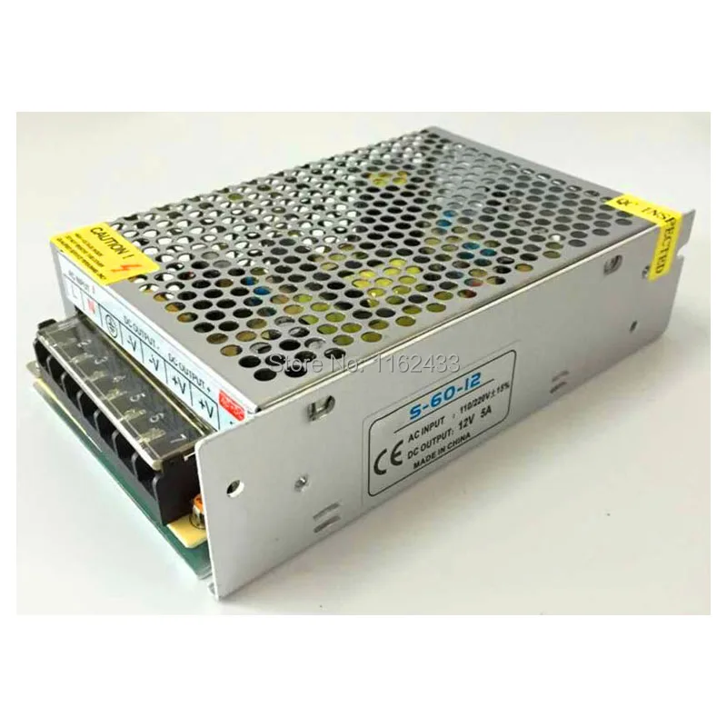 

S-60-12 60W 12VDC 5A two group outputs single group switching power supply AC 220V to DC 12V
