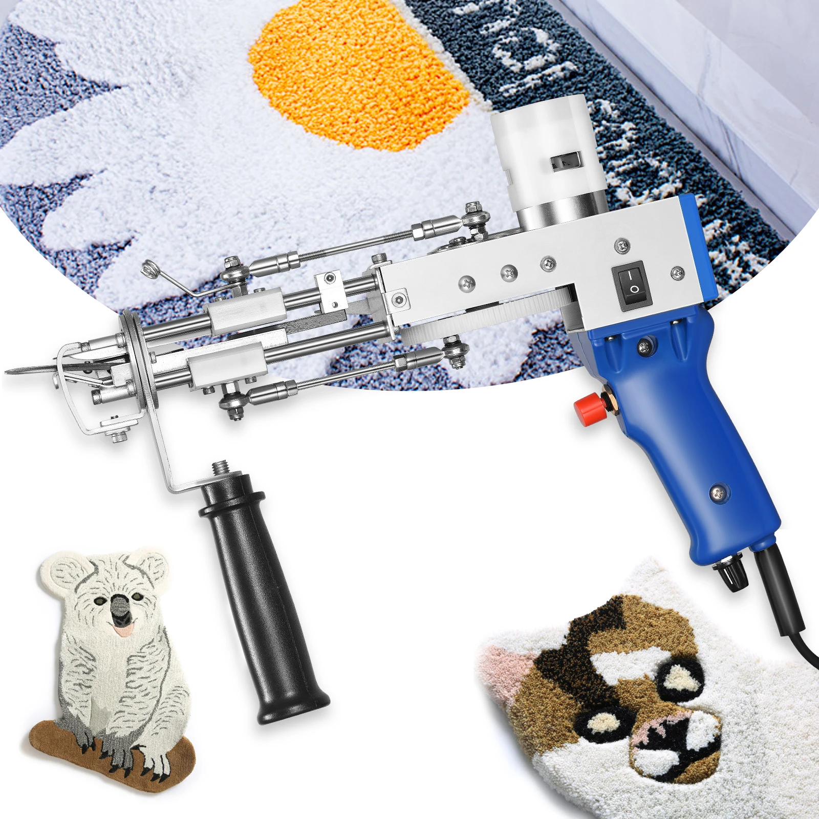 

2 in 1 Tufting Gun Cut Pile and Loop Pile Electric Carpet RugGuns Carpet Weaving Knitting Machine for DIY, Knitting