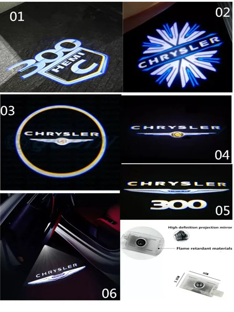 Светодиодные сигнальные лампы для дверей автомобиля Chrysler 300 300c 200 200c лазерный