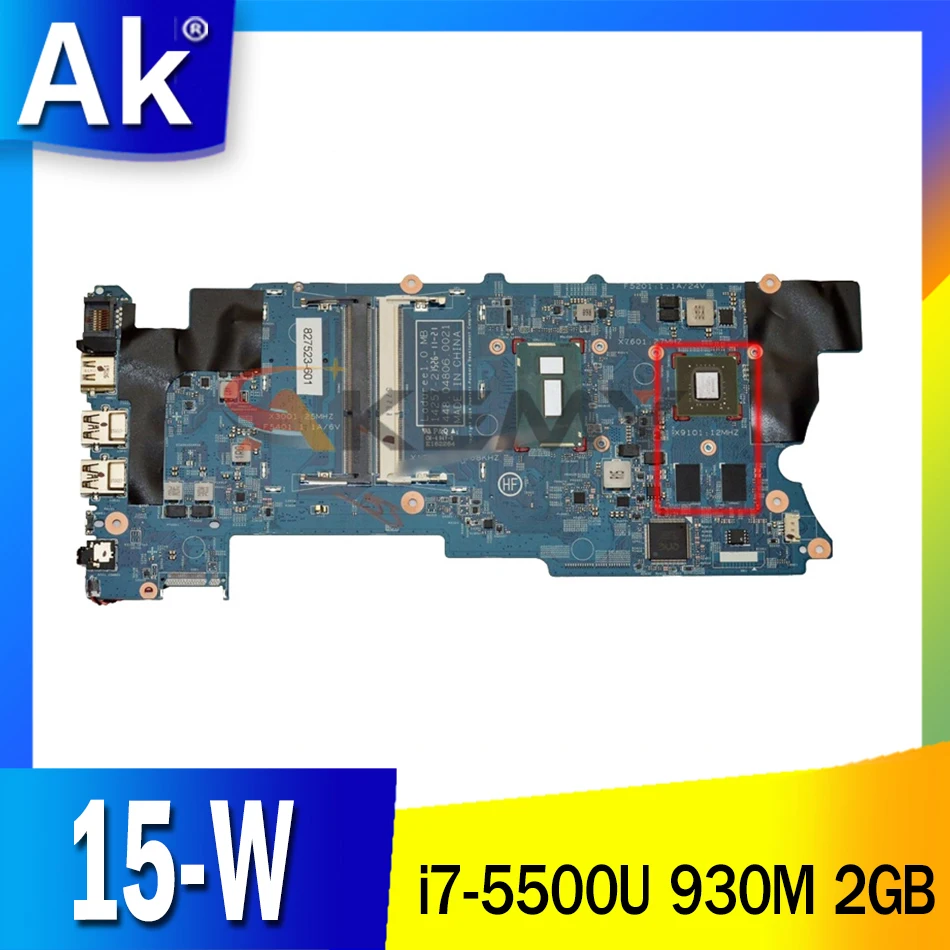 

Для HP X360 15-W 15T-W M6-W материнская плата с SR23W i7-5500u 930M 2GB 827523-001 827523-601 448.04806.0021 MB 100% Протестировано