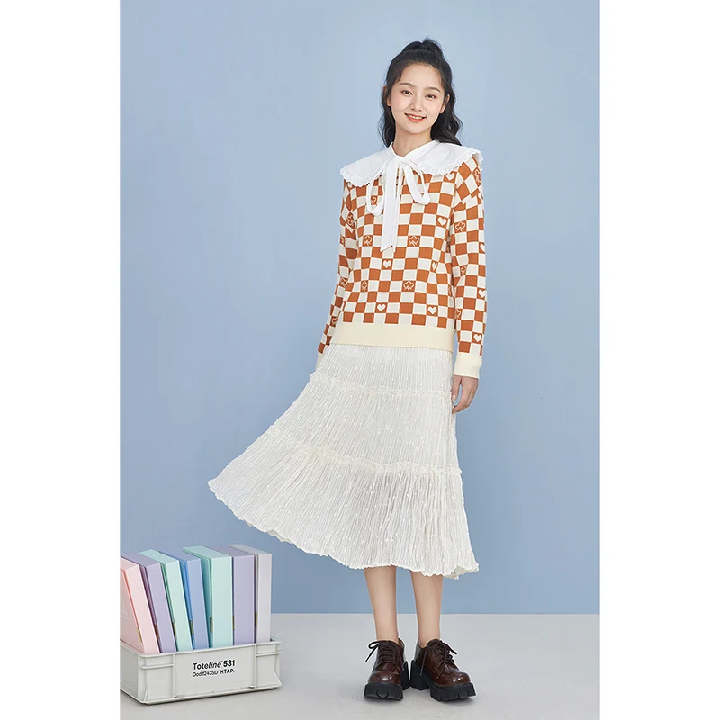 Женская юбка INMAN весна-осень элегантная милая сетчатая с высокой талией