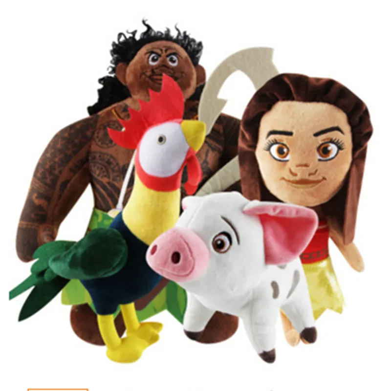 Moana мягкие игрушки Мауи плюшевая Слик игрушка для детей Хей петух мягкая свинка