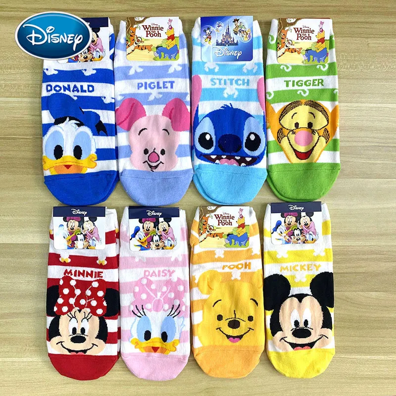Новые носки для девочек Disney с мультяшным рисунком женские Цветные Носки Микки