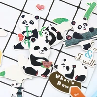 1 sheet kawaii panda card stickers diy decor scrapbooking phone stick label office school supplies stationery
