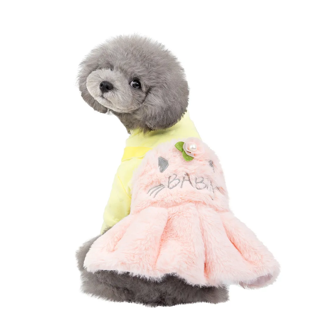 Платья для собак ocardian элегантное платье принцессы с буквенным принтом и цветами