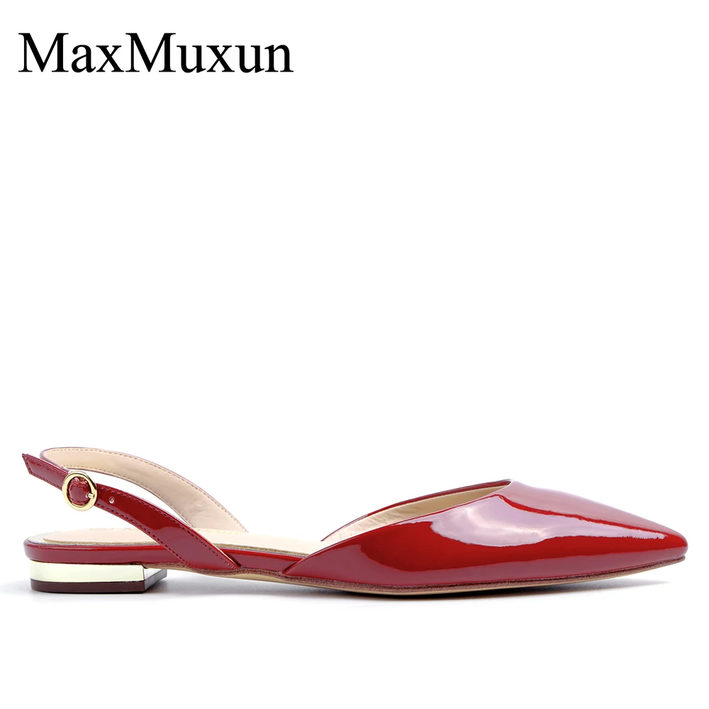 Женские босоножки на низком каблуке с острым носком и ремешком сзади|Боссоножки