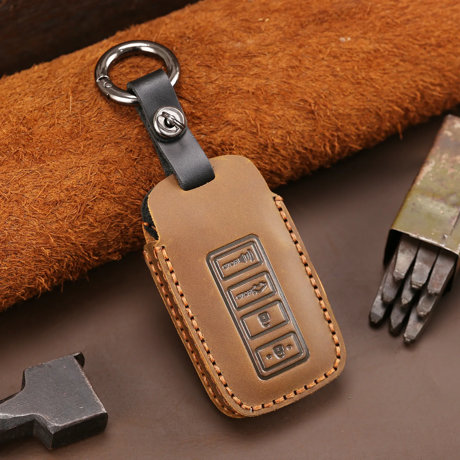 

Leather Car Key Case Fob Cover for Lexus NX GS RX IS ES GX LX RC 200 250 350 LS 450H 300H Key Case Keychain Kering Accessories