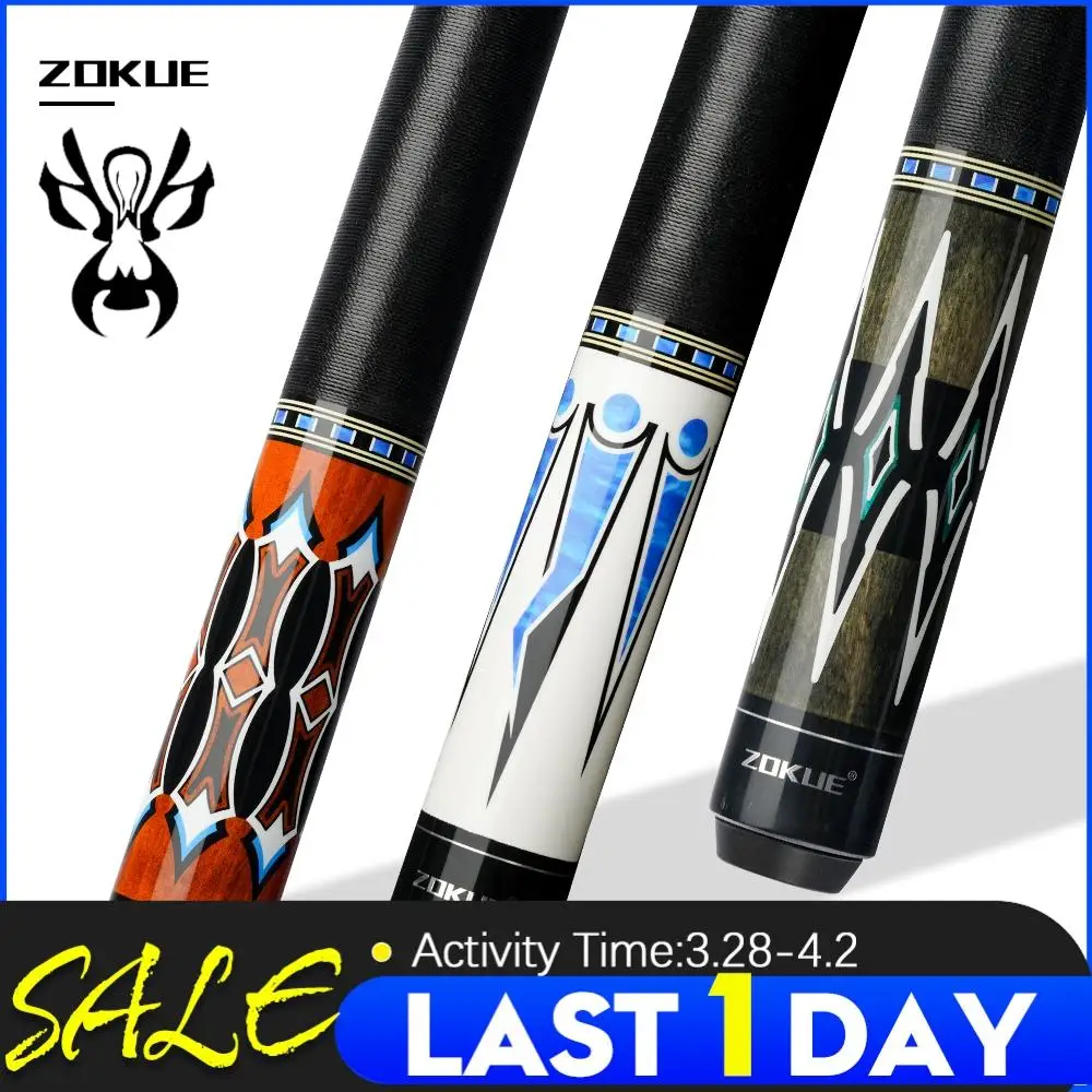 

ZOKUE Billiards Cue KONLLEN Carbon Fiber Shaft 12.9mm Tip 155cm For Tall People3/8*8 Radial Pin Pool Cue Billiard Cue Stick Kits
