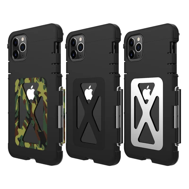 

Противоударный металлический армированный чехол для iPhone 11 Pro Max, сверхпрочный защитный чехол из нержавеющей стали