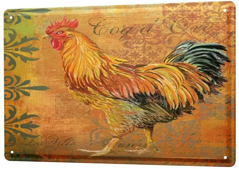 

Eugene Tin Sign Ravtive Vet Practice Cock Vintage Signs Metal Sign