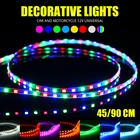 Универсальные водонепроницаемые дневные ходовые огни, 90 см, светодиодсветодиодный лампа DRL для автомобиля, наружные полосы, противотуманные фары, Стайлинг автомобиля, дневные ходовые огни, 12 В постоянного тока