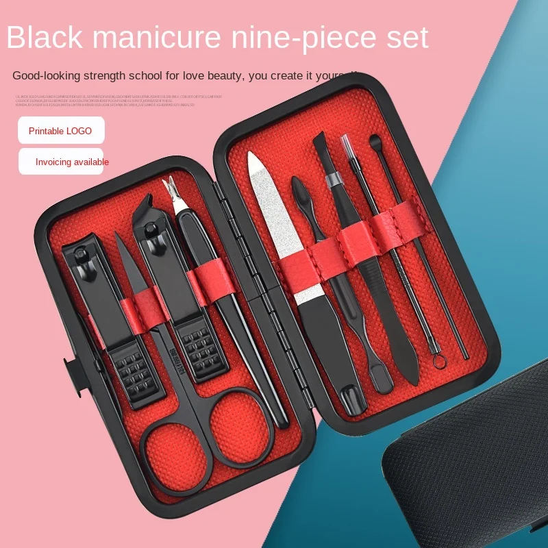 

Wholesale manicure nail tools 9-piece stainless steel nail clippers nail clippers set nail clippers set custom