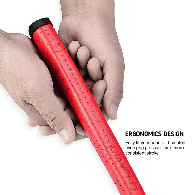 

Wrap Golf Grip Pure Handmade Leather Material Standard Golf Club Grips Putter Grips--Red
