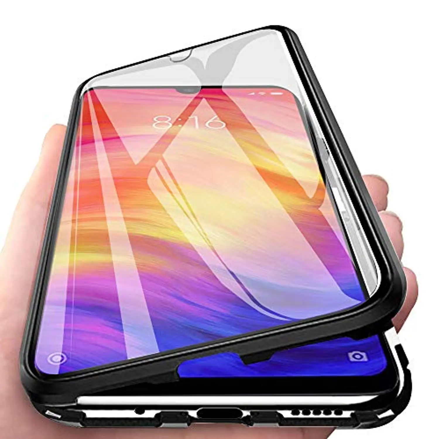 360 Передний + задний Магнитный Полный стеклянный чехол для Xiaomi Redmi Note 8 Pro 7 7A K20
