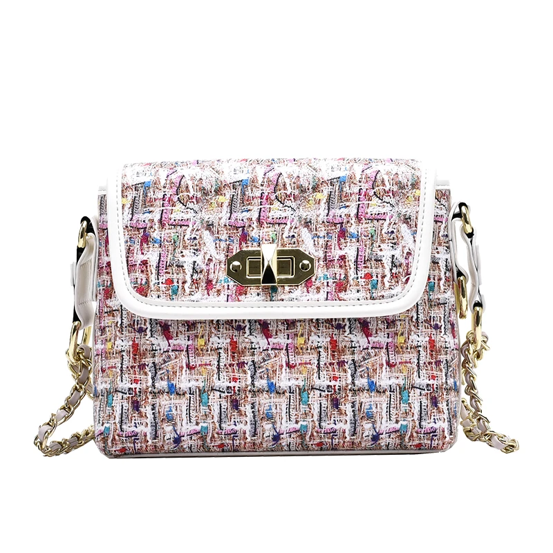 

Elegant Female Square Armpit bag 2020 Fashion New High-quality Wool Women's Designer Handbag Chain Shoulder Messenger Bag