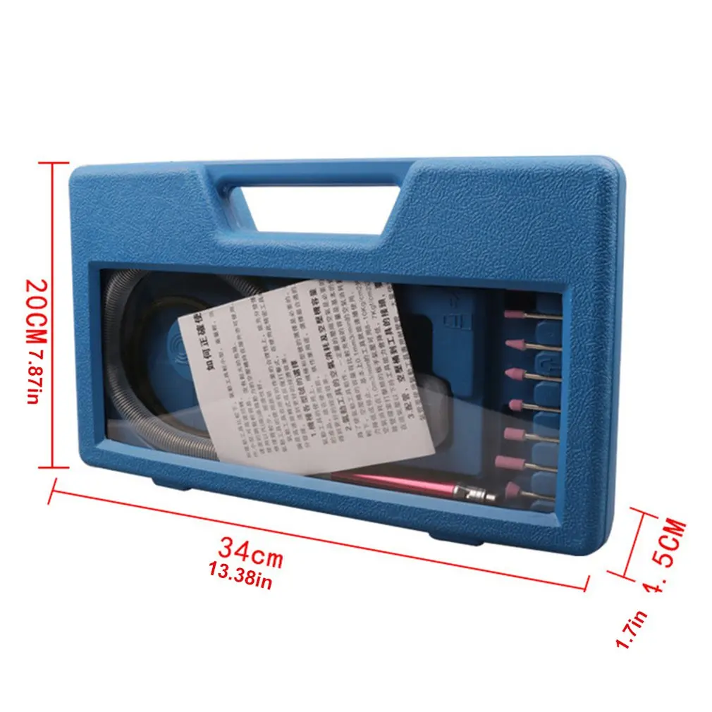 

Micro Air Grinder Pneumatic Wind Mill Pen Grinding Engraving Polishing Carving Machine Cutting Milling Multifunct Tool Set Sale