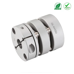 HZCD GL D68 L75 Aluminum Alloy Double Diaphragm Clamp Coupling Used In Encoders And Micromotors