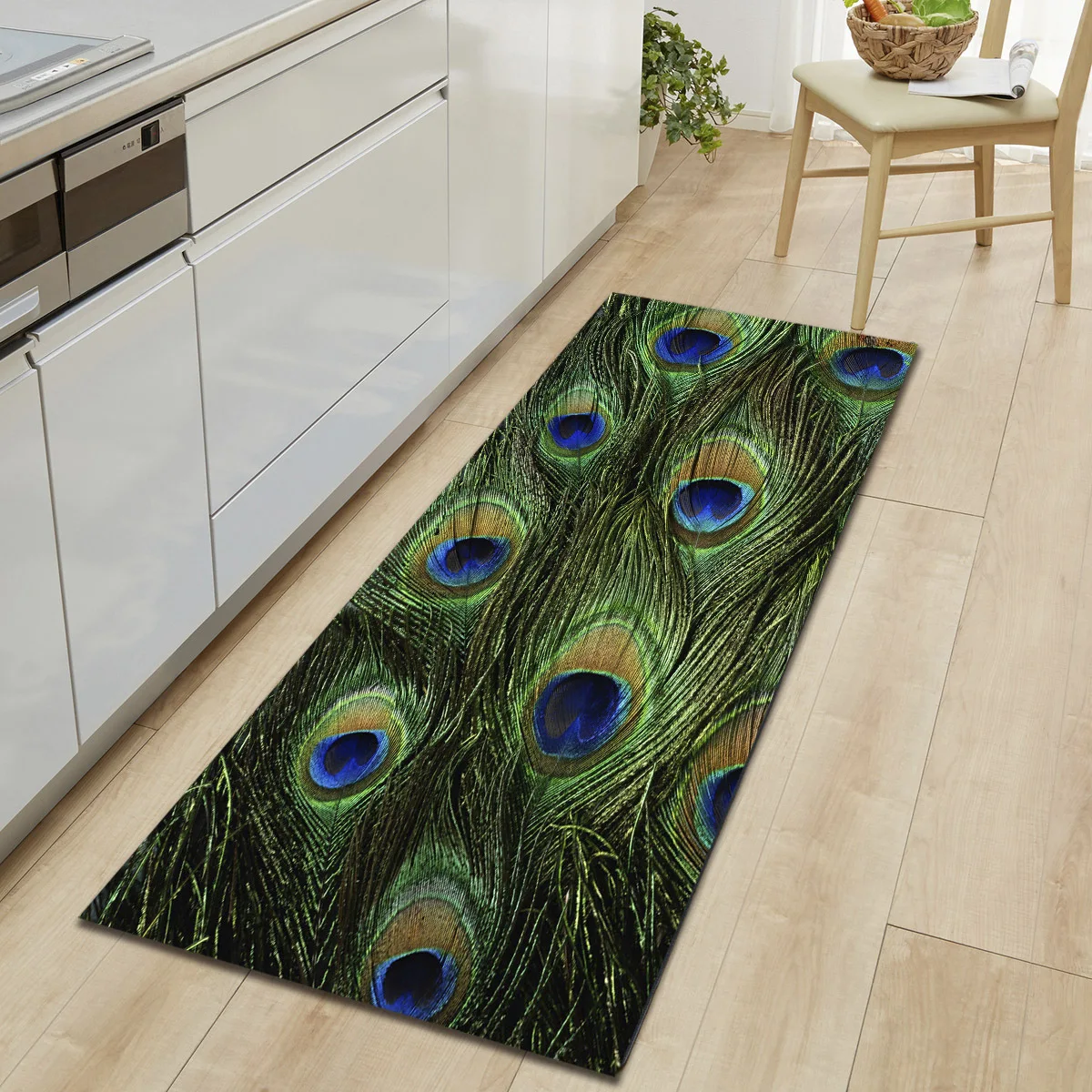 Alfombra larga de poliéster para cocina, para puerta Tapete de piel de Animal, suelo de baño, Tatami, Yoga, Fitness (0)