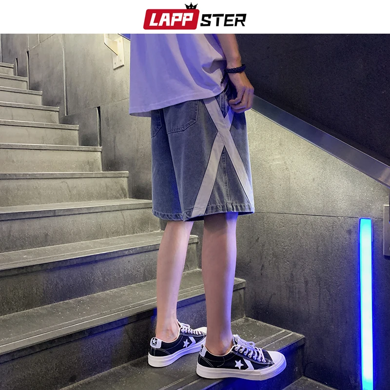 LAPPSTER Шахматная уличная одежда мужские шорты Лето 2019 полосатые хип-хоп хлопок