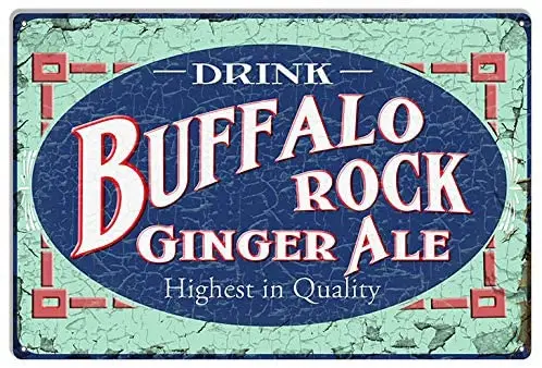 

ArtFuzz Buffalo Rock Ginger Ale Drink Reproduction Nostalgic Metal Sign 12x16