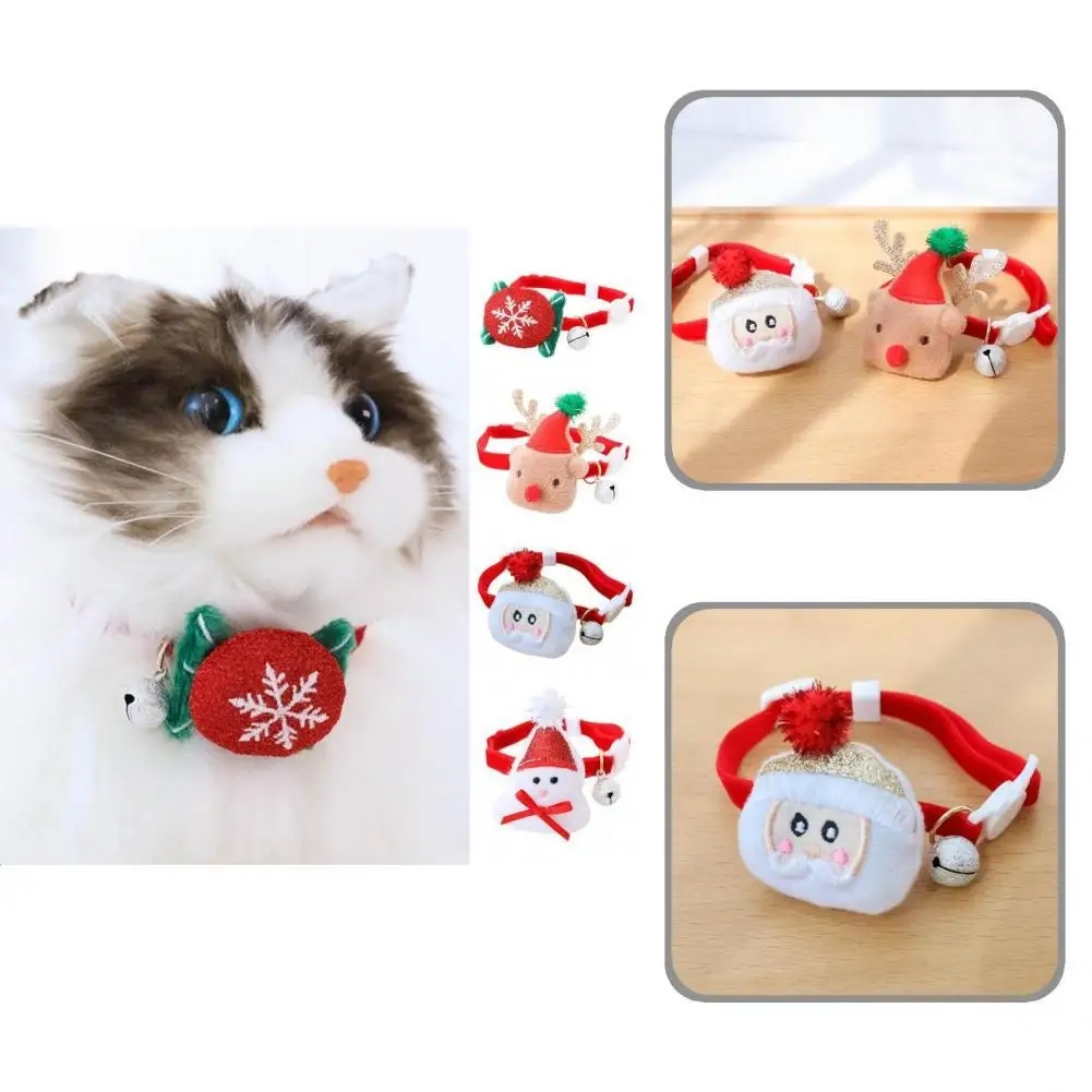 

Dress-up Polyester Fashion Cat Dog Pet Collar with Bell for Taking Photo