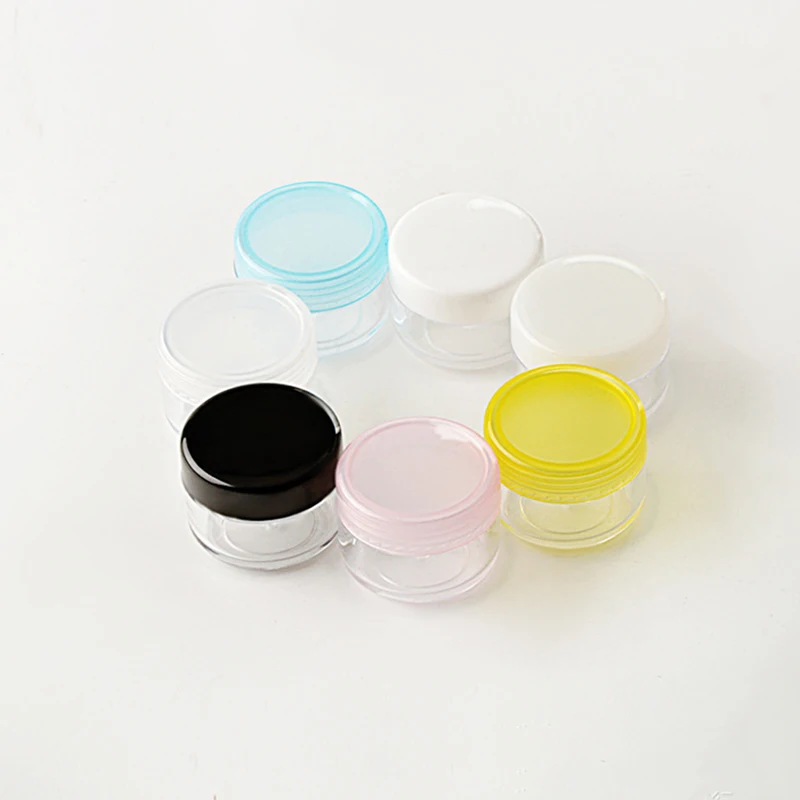 

7pcs Empty Plastic Makeup Jar for Travel Sample Bottles Lip Balm Containers Household Storage Supply