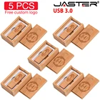 USB-флеш-накопитель в деревянной коробке, 5 шт.лот, USB 3,0, 128 ГБ, 64 ГБ, 32 ГБ