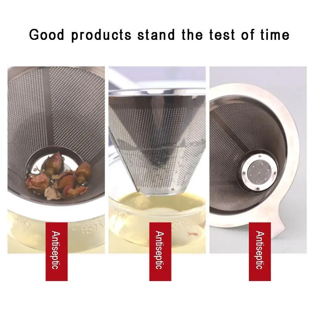 Многоразовые кофейные корзины 304 стальные подставка сетка держатель для кофе с