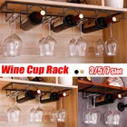Железная настенная подставка для винного бокала, подвесной держатель, подставка для чашек, чашек, вешалка для Кубка, полка, органайзер для дома, кухни, бара, столовые приборы