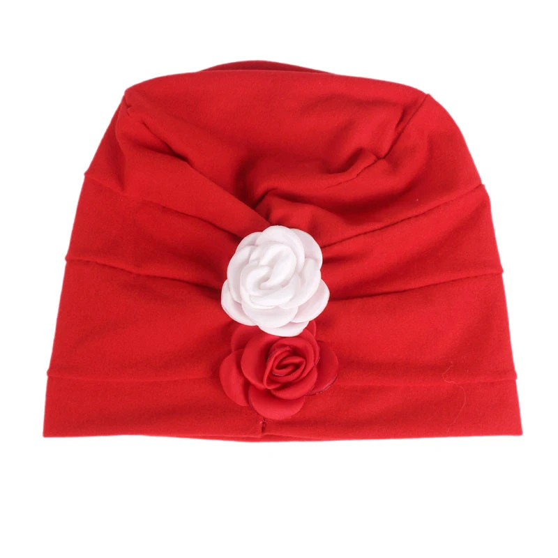 Зимняя теплая детская шапочка-Тюрбан повязка на голову цветок эластичные