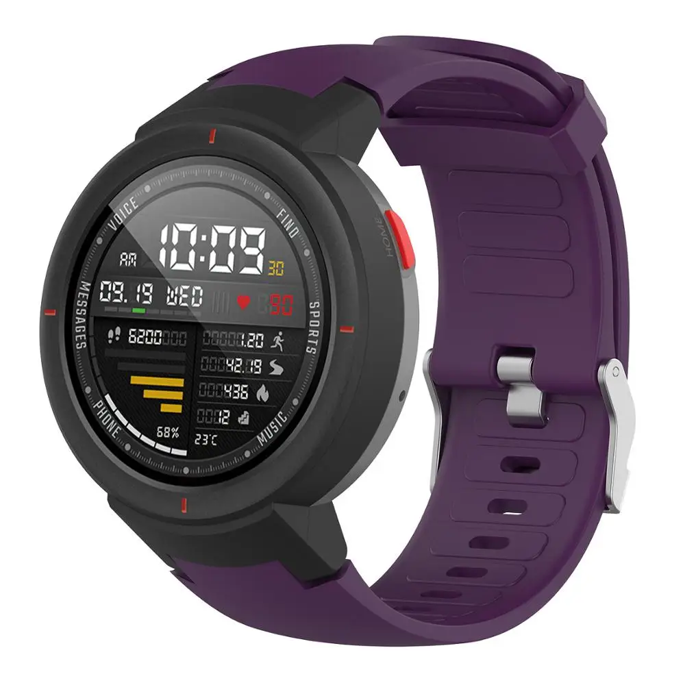 Защитный чехол для Xiaomi Huami Amazfit Verge A1801 ремешок часов Силиконовый 3 Защитная пленка