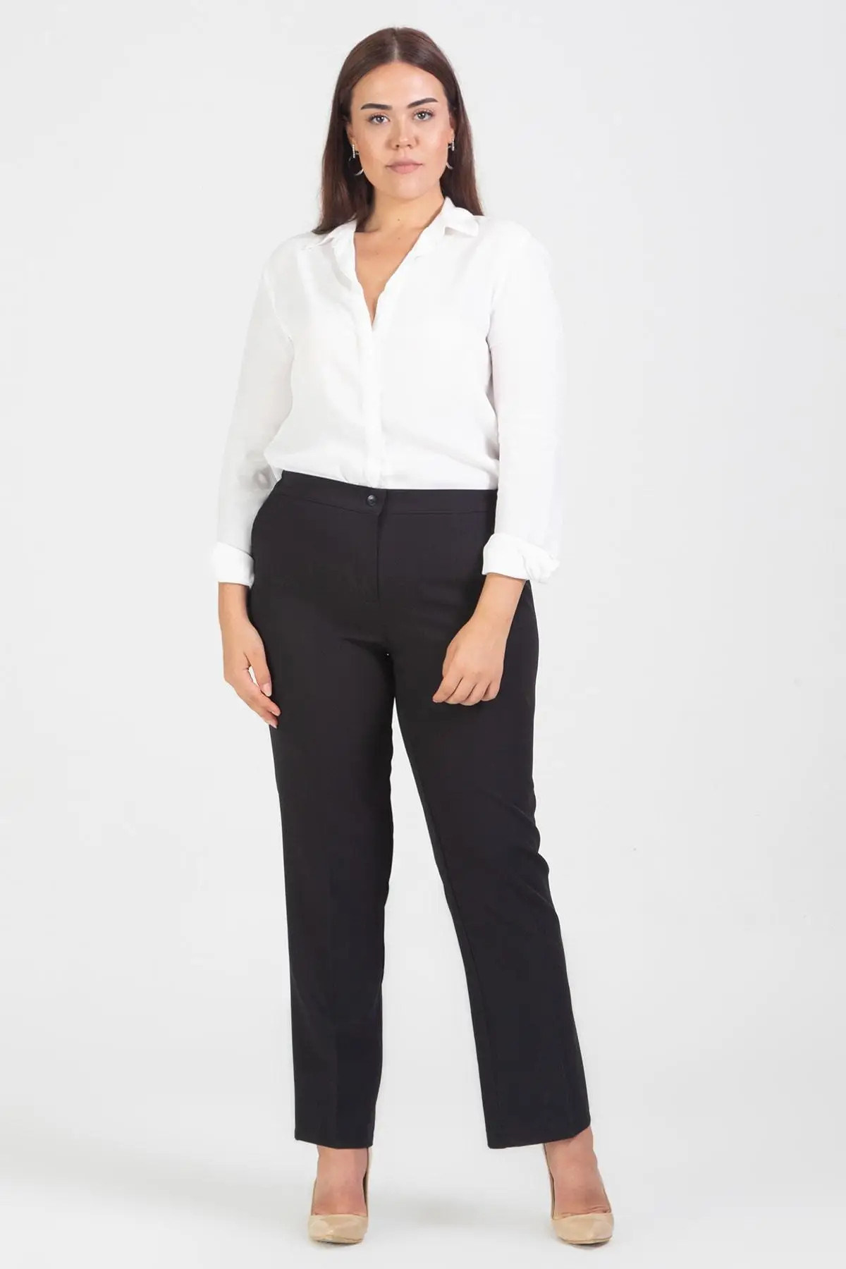 Sans Textile женские черные классические брюки с карманами 65N12024|Брюки| |