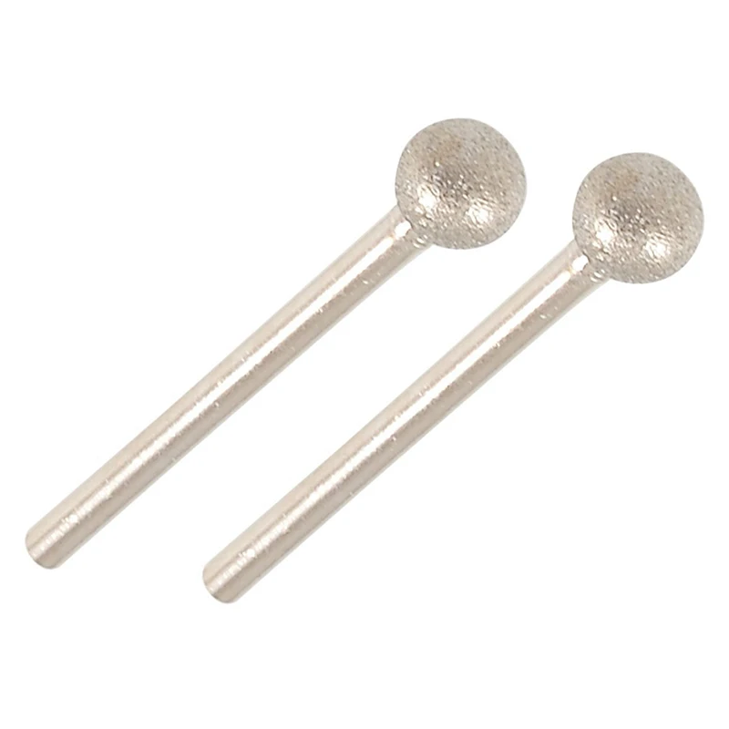 

2 x 3mm x 8mm Round Ball Tip Diamond Milling Pencil Grinding Polishing Bits