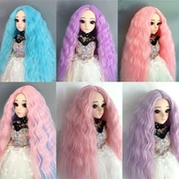13 14 16 18 112 bjd jd wigs high temperature fibe blue long hair part instant noodle roll doll curl wig doll accessories