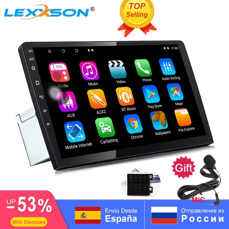 Автомобильный мультимедийный плеер 2.5D IPS экран ОЗУ 2 Гб универсальный 9/10 дюймов