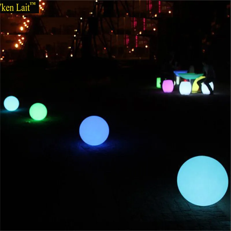 Free Shipping Beautiful flashing color remote control Waterproof  to pool LED Ball Lamp 20cm  VC-B200