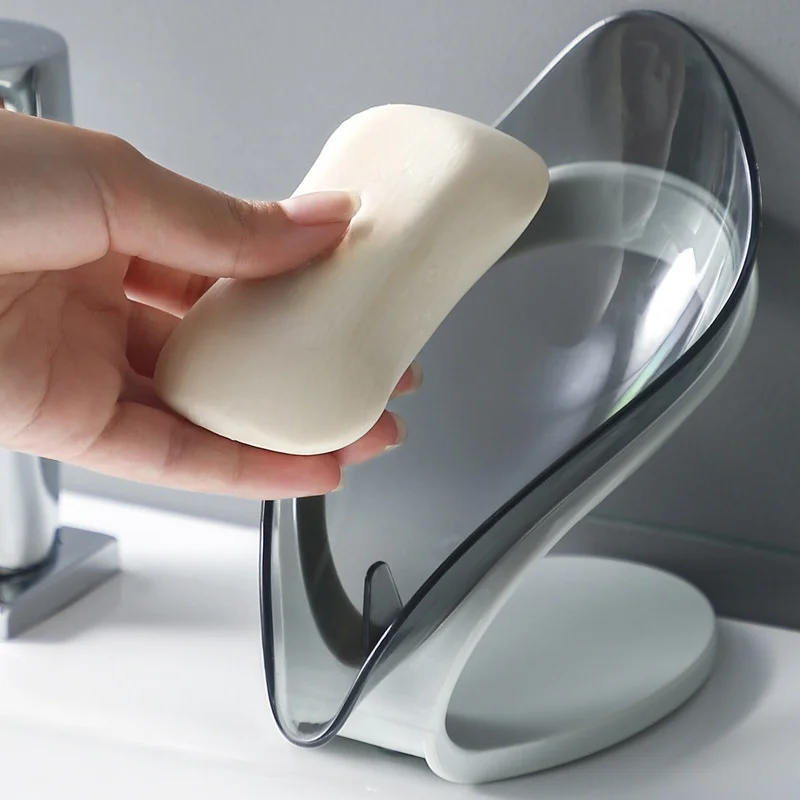 

Leaf Shape Soap Box Bathroom Soap Holder Dish Storage Plate Tray Toilet Shower Non Slip Drain Soap Holder Case Bathroom Gadgets