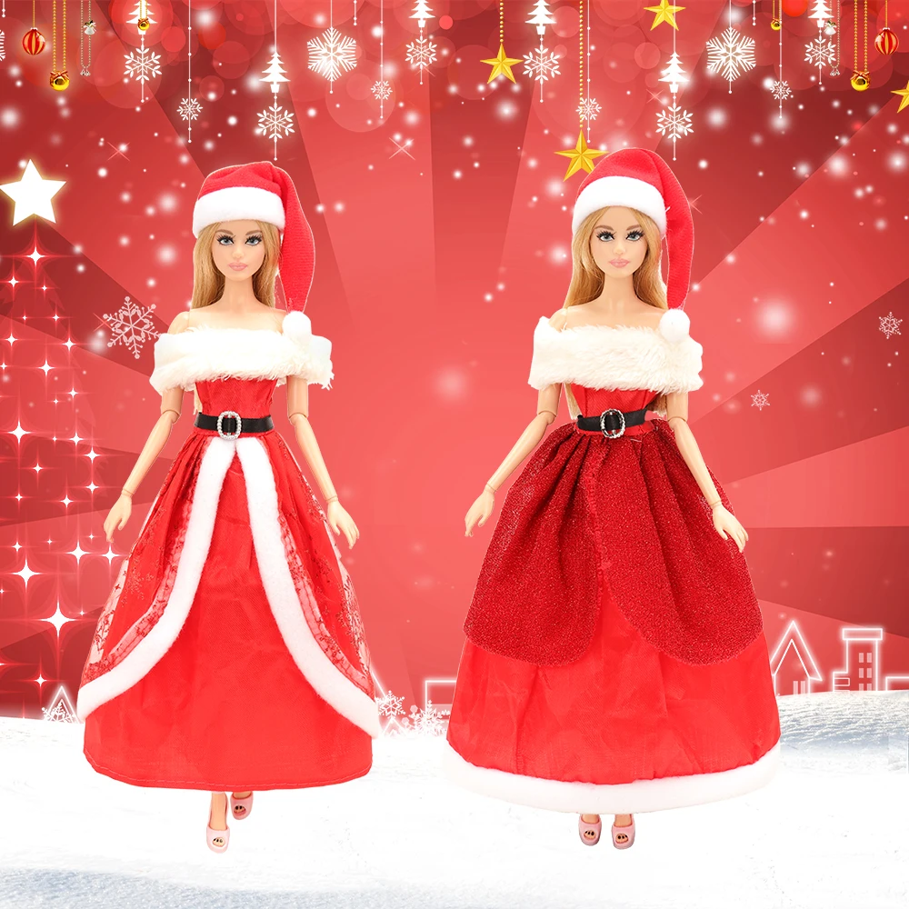 

New Handmand 3 Doll Items/set dolls accessories Christmas dress our generation Doclothes for barbie Game best DIY Gift for kids