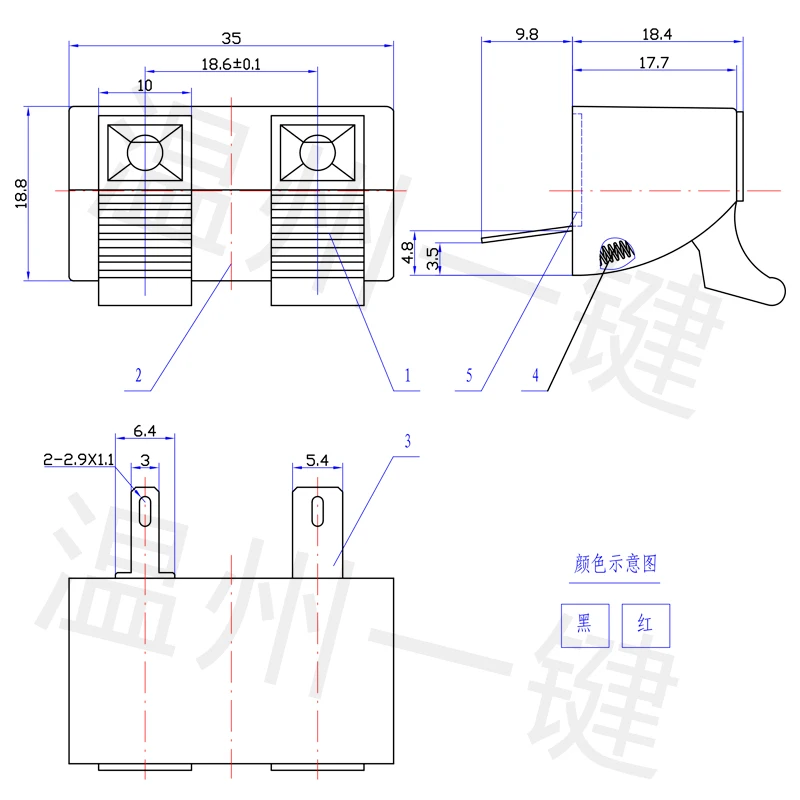 10 шт. Соединительный зажим 2-битный высококачественный для подключения аудио