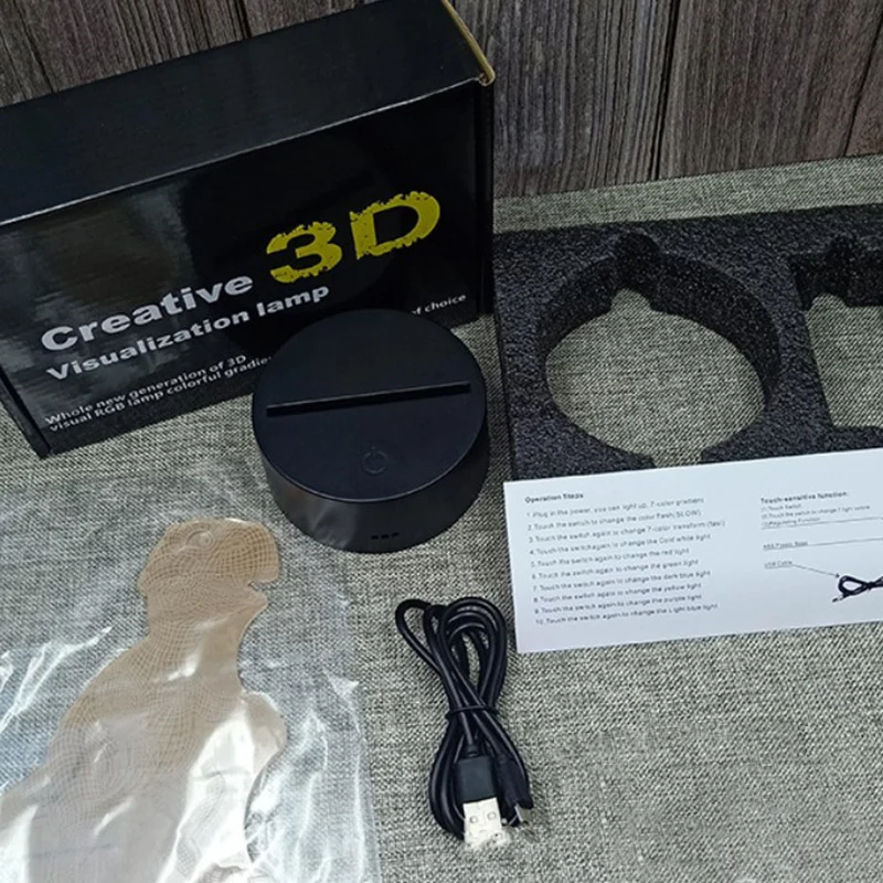 

13 Style Dinosaur Series 3D LED Night Light Lamp 16Color Remote Control Lamps