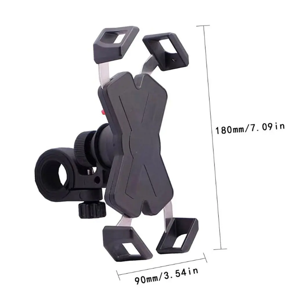 

Bike Phone Mount Metal Motorcycle Handlebar Stainless Steel Phone Holder Scooter Phone Clamp With 360 Degree Rotation