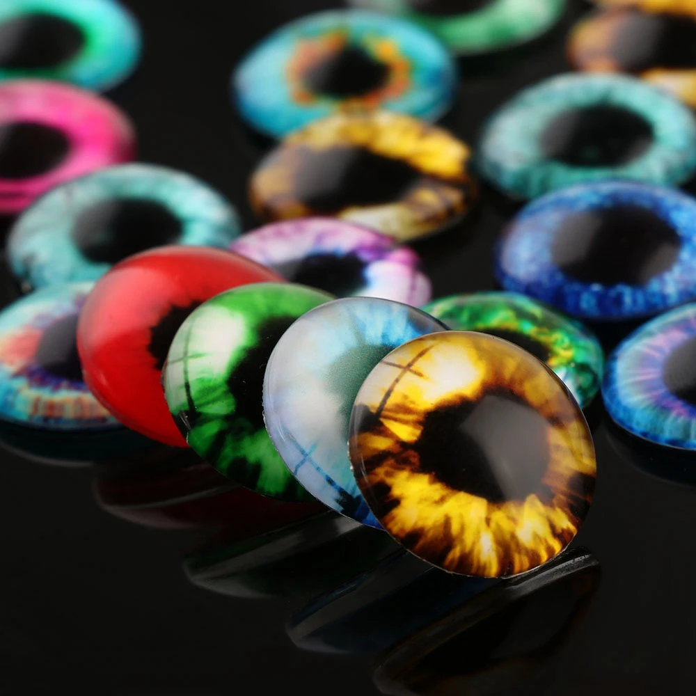 Пластиковые стеклянные куклы глаза для поделок 20 шт. 6/8/10/12/14/15/16 мм детские