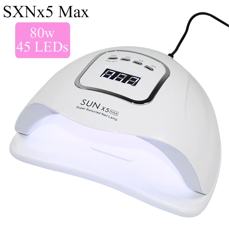 80 Вт SUNX5 Max УФ светодиодная лампа для сушки ногтей 45 шт. Ламповые бусины машина