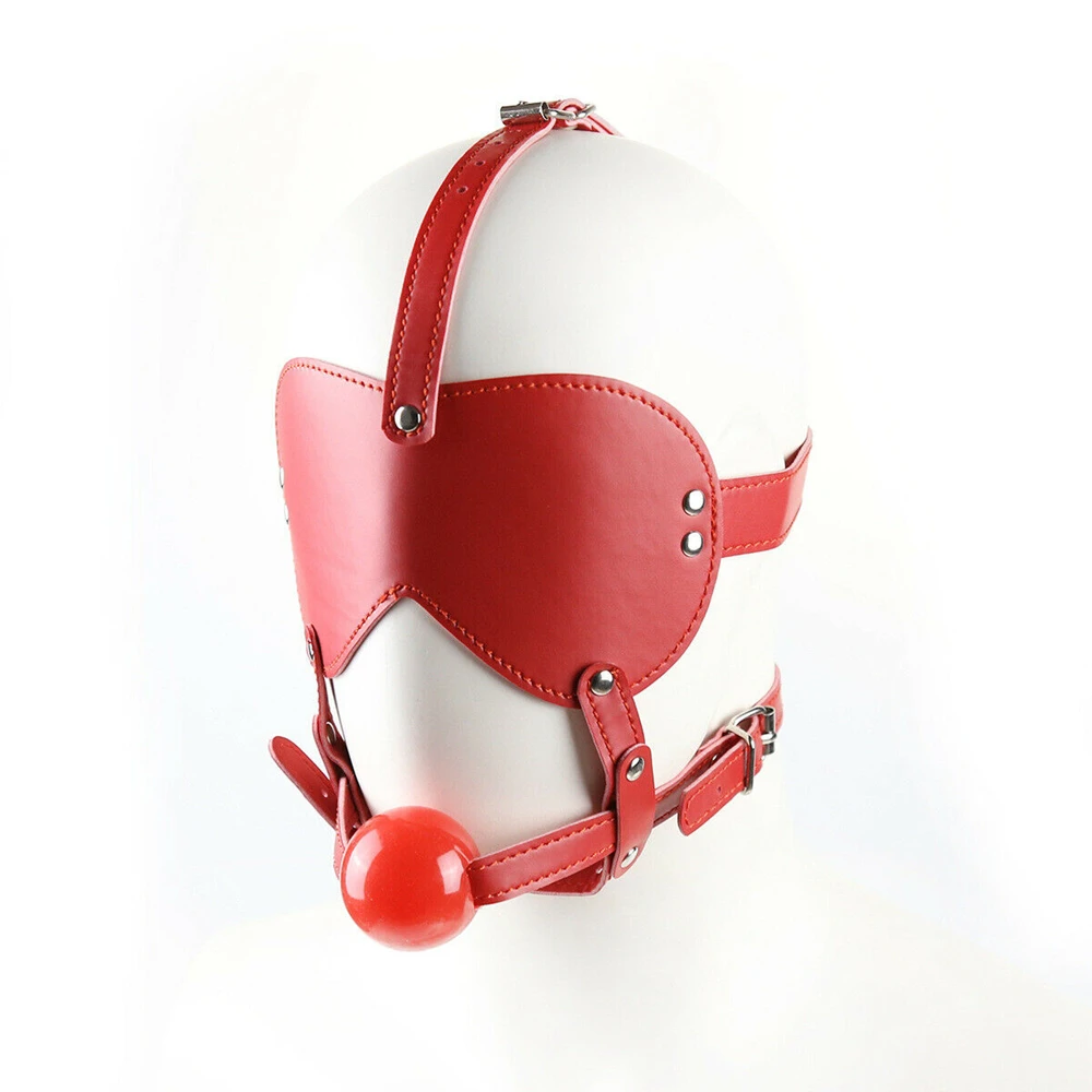 Женская секс-игрушка SM упряжка для головы бандаж с шариками удерживающее