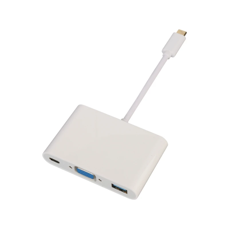 Type C To VGA adapter usb c hub to usb3.0 usbc charge Multiport converter for Macbook pro dell huawei p20 Adapter Hub 4K Convert |