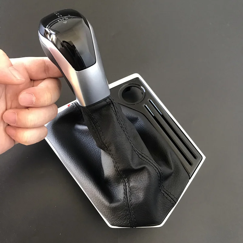 Модификация хромированная матовая рукоятка переключения передач DSG красная